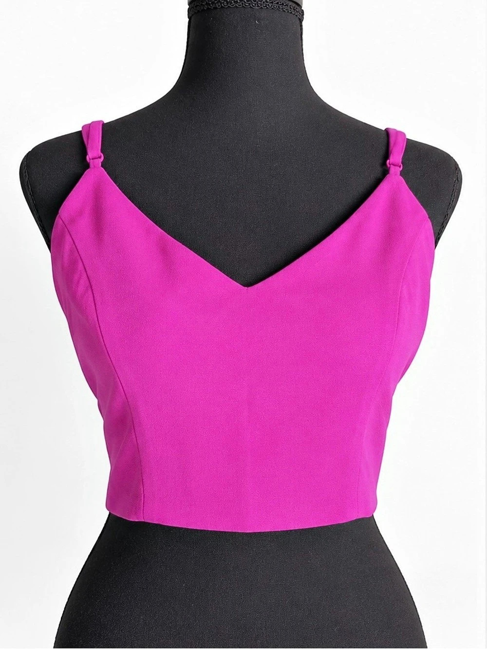 Lulus Fuchsia Lace-Up Back Crop Top NWT
